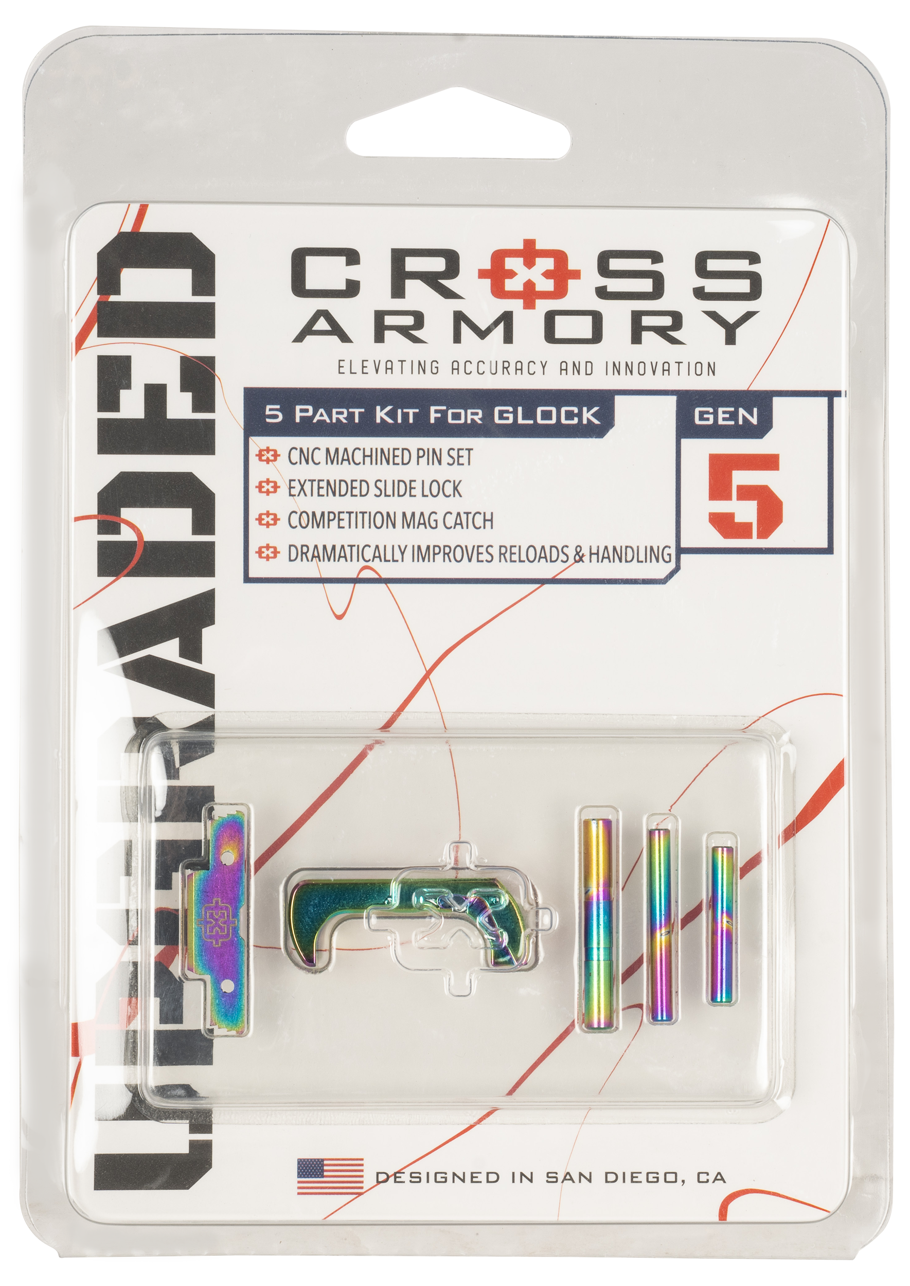 Cross Armory Rainbow Aluminum Glock Gen5 3 Piece Upgrade Kit