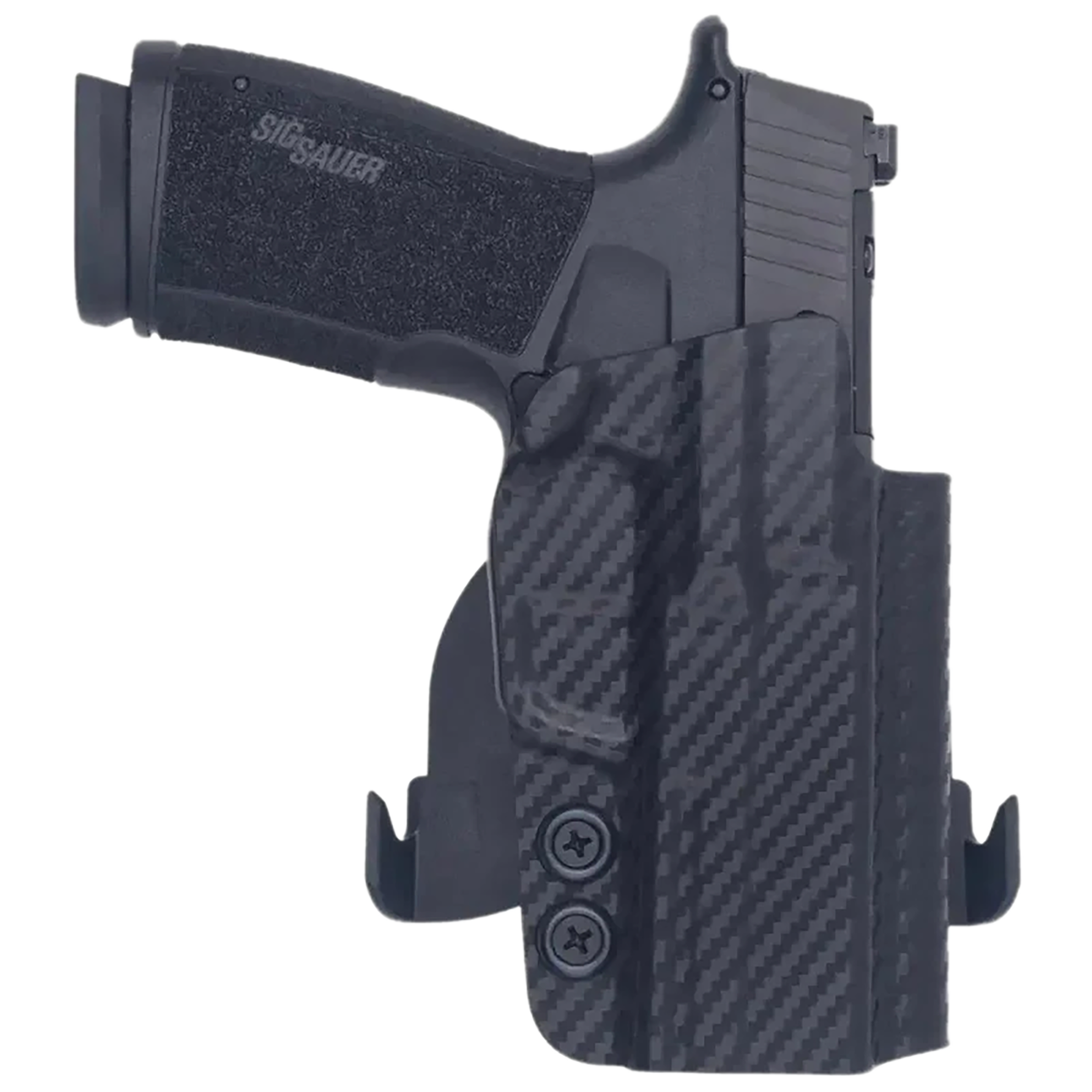 Rounded Gear SSRP365XMACROCFRHOW  Paddle Holster OWB Black Carbon Fiber Kydex Fits Sig Sauer P365 X-Macro Right Hand