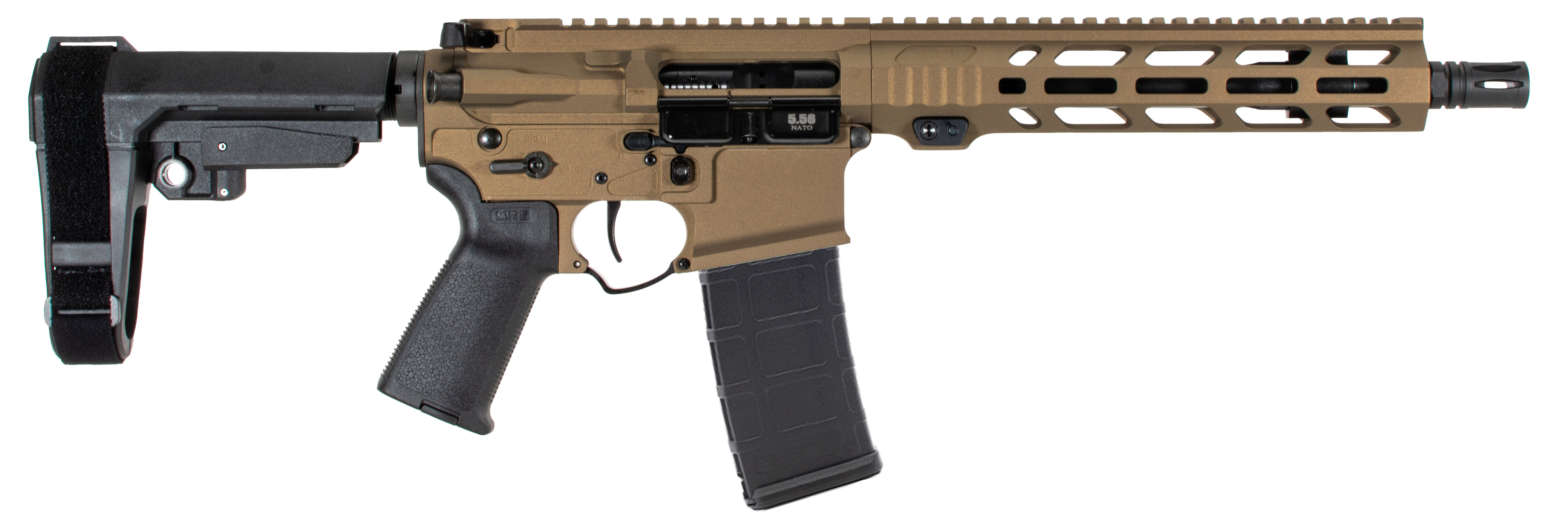 Alex Pro Firearms Apf 5.56 Pistol 10.5in 5.56 NATO Burnt Bronze Cerakote