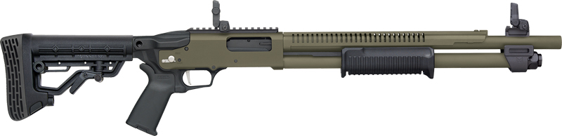 Mossberg 590R 12 Gauge 18.5 inch 6+1 Capacity Olive Drape Green Cerakote