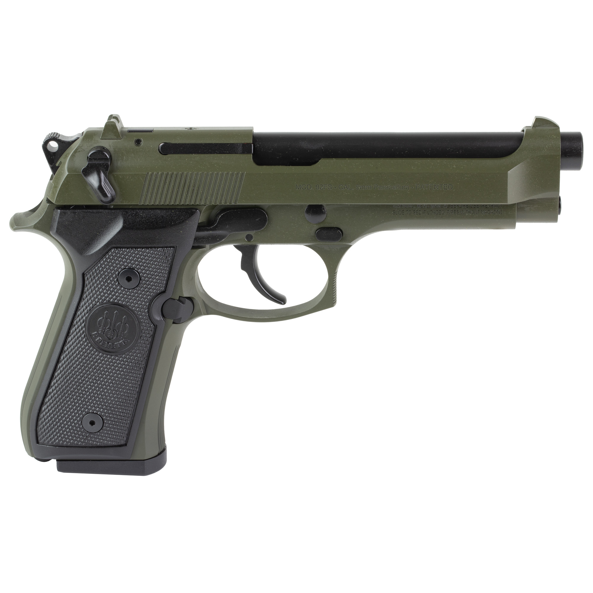 Beretta 92fs 9mm Luger 5.1in 15+1 Rounds Olive Drab Green