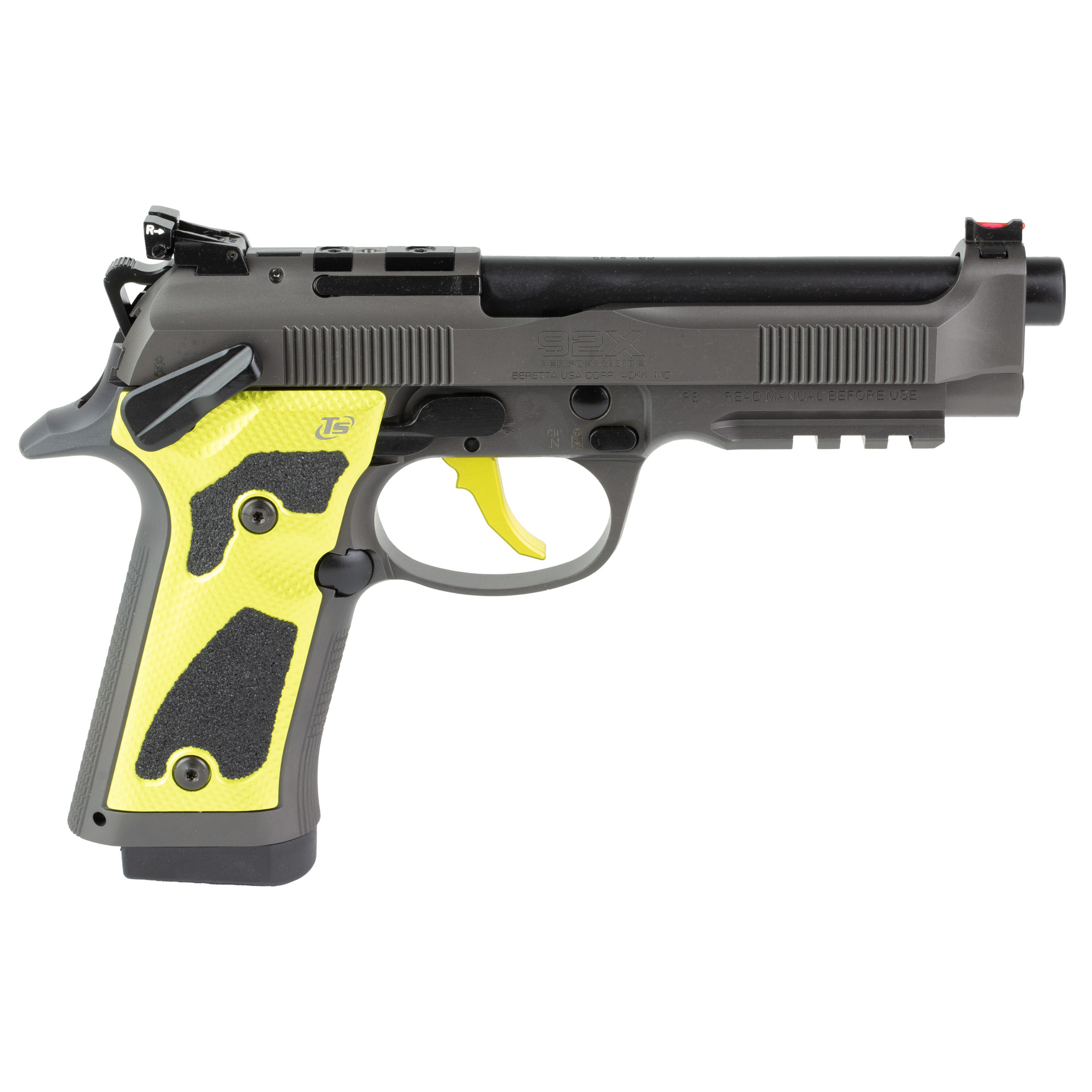 Beretta 92X Performance Pco 9mm 4.9 inch 18 Round Dark Nistan Yellow