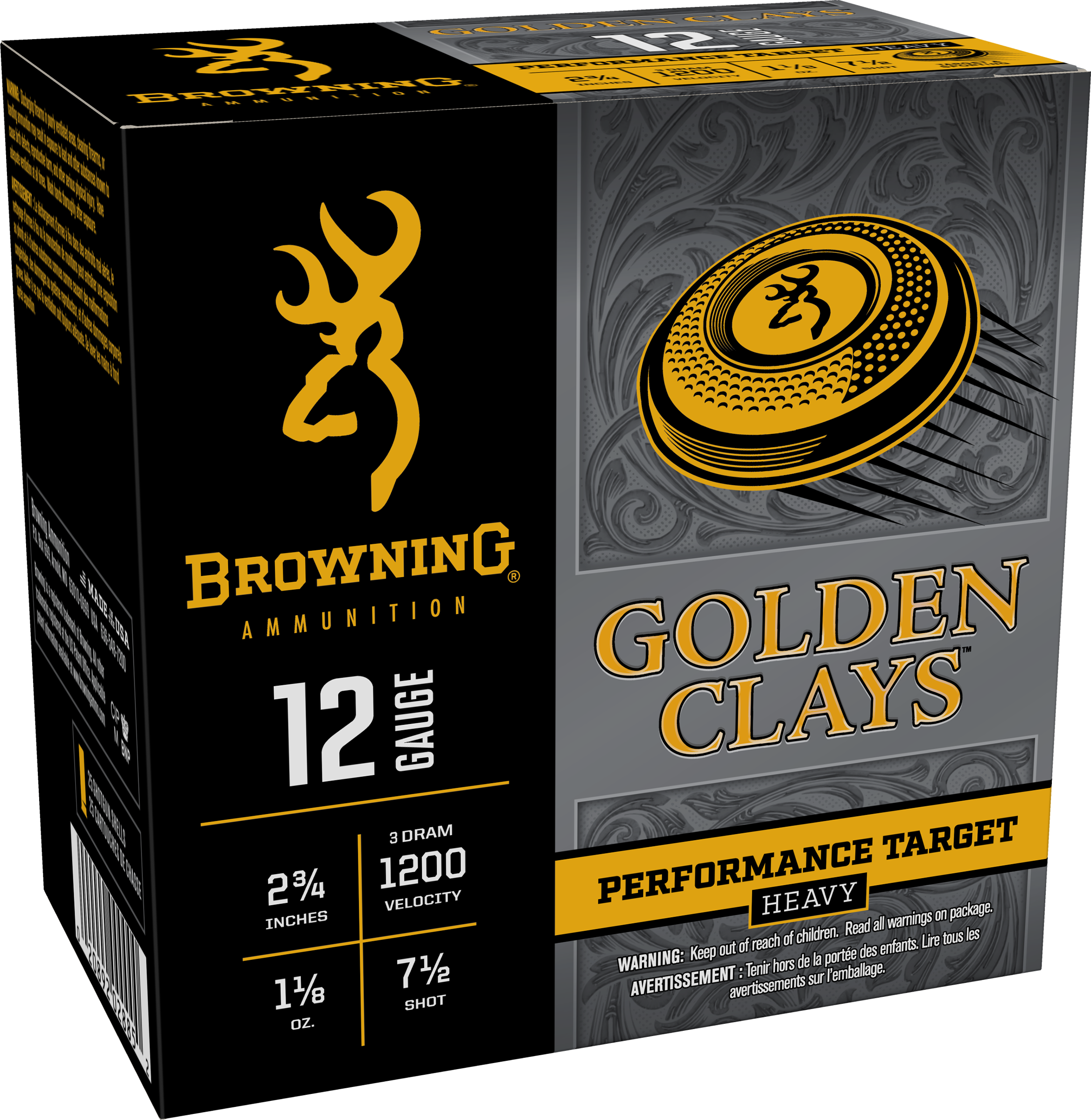 Browning Golden Clays 12 Gauge 1 1/8 oz Shot 25 Rounds