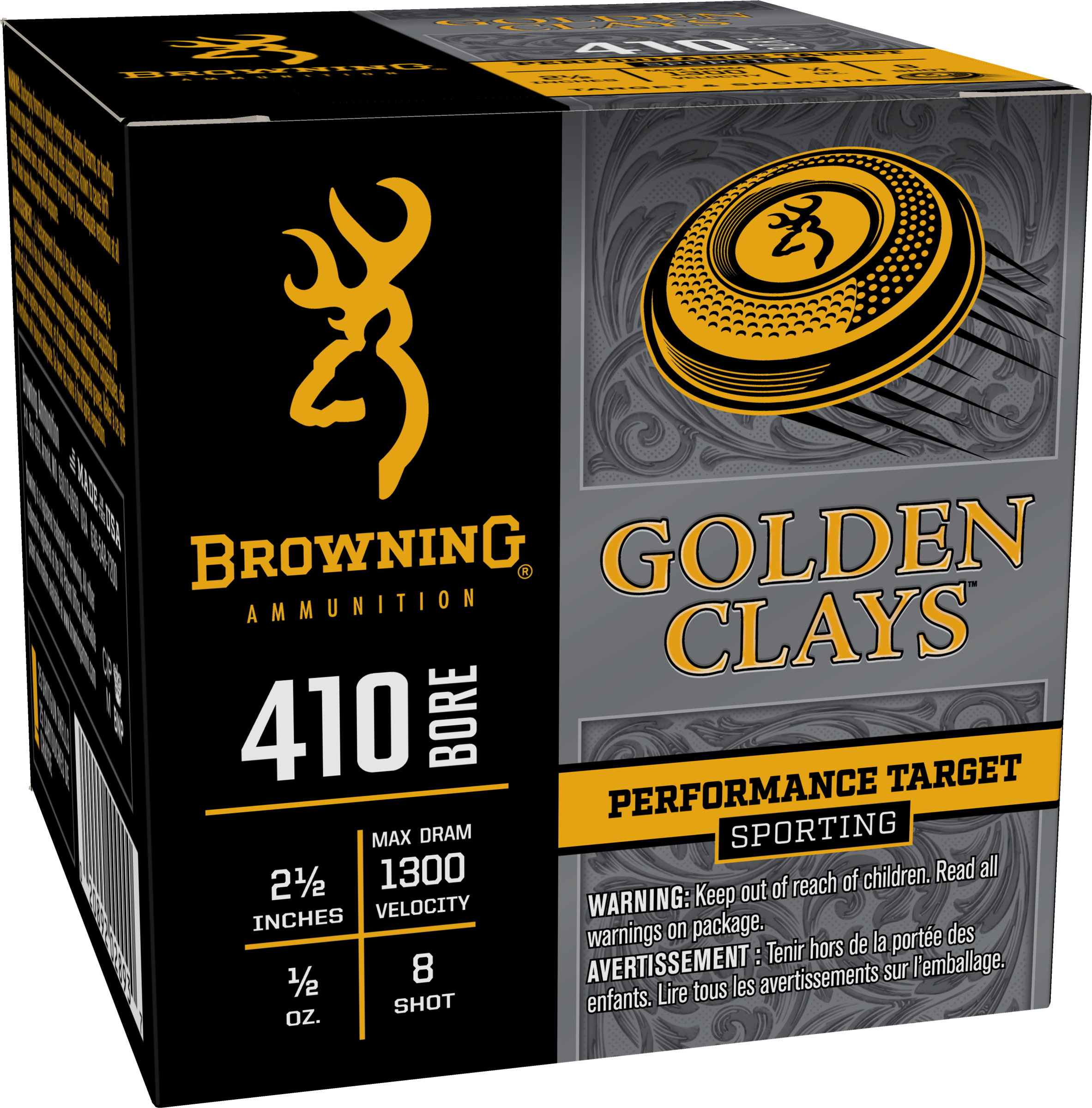 Browning Golden Clays 410 Bore Lead Shot 1/2 oz 25 Rounds