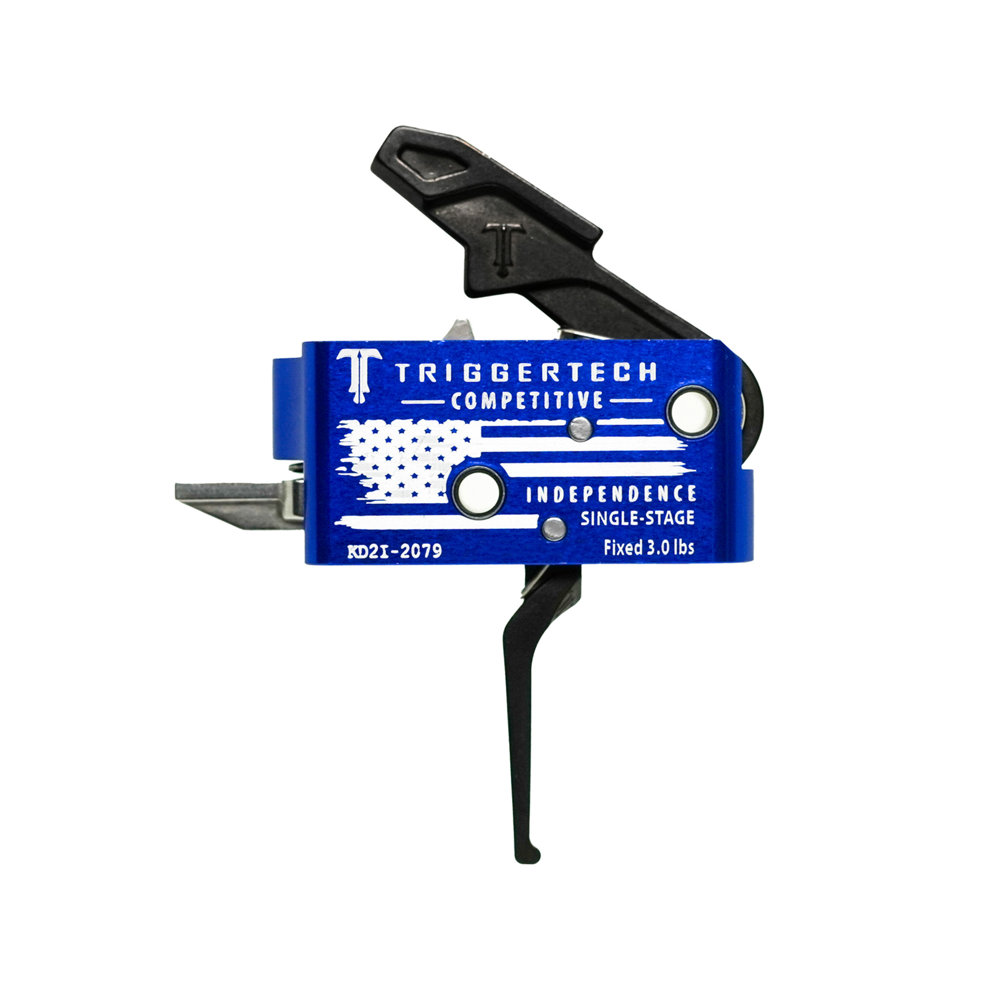 TriggerTech Ar15 Comp Flat Independence Two Stage Trigger 3.5 lb Blue