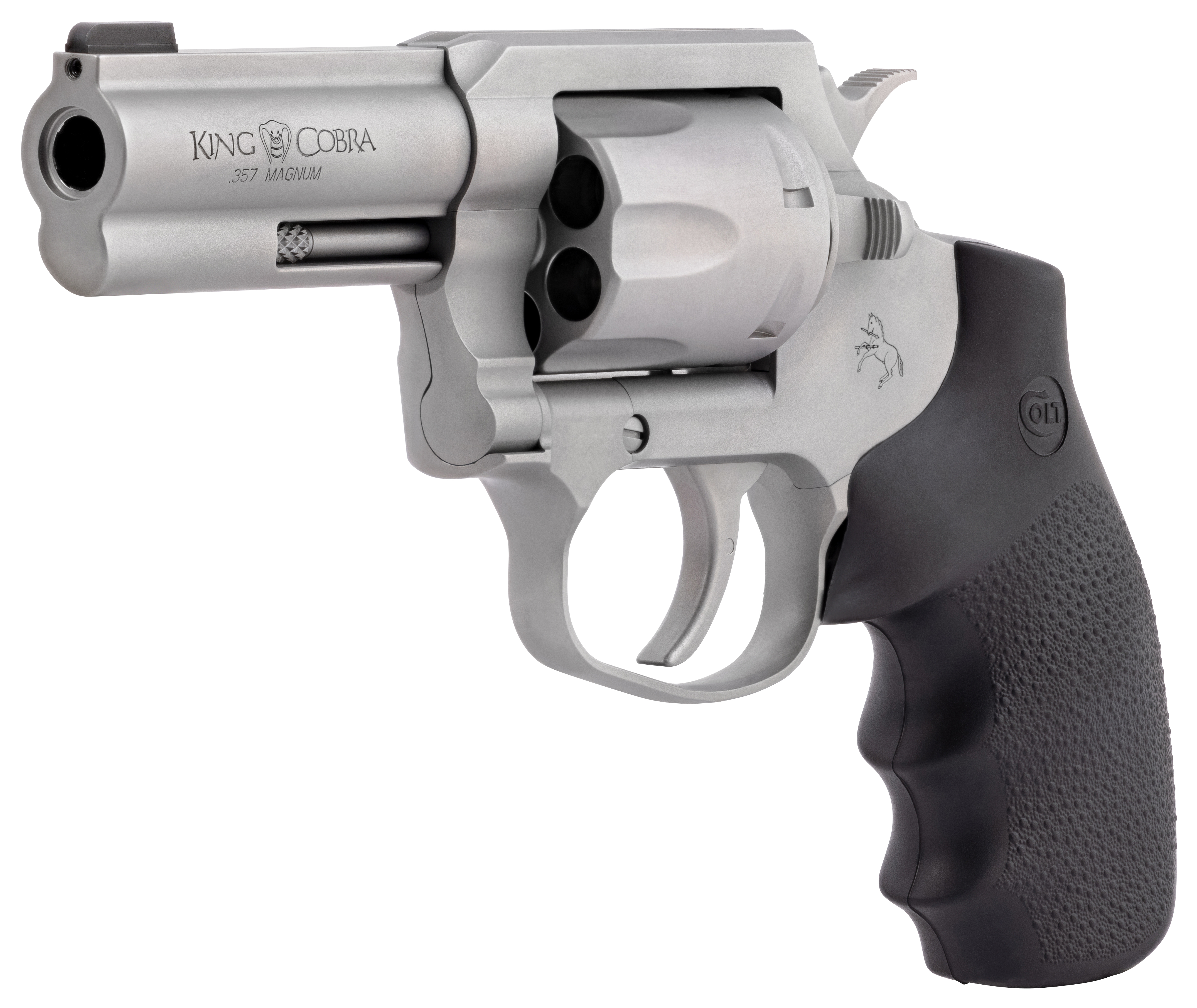 Colt King Cobra 357 Magnum 3 in 6 Rounds Matte Stainless Hogue Grip