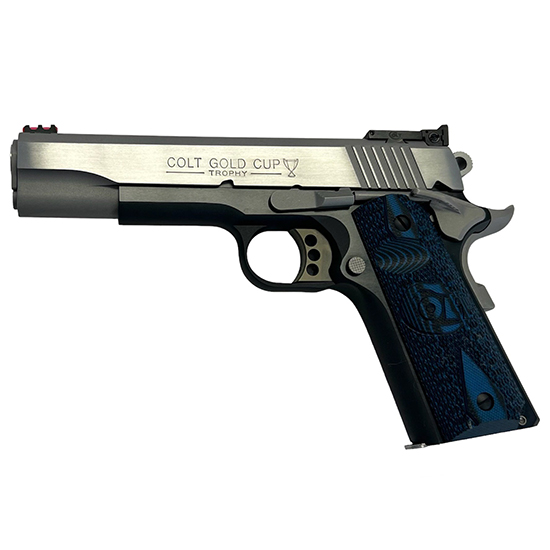 Colt Gold Cup Lite 45 ACP 5in 7 Rounds Bluish Frame Stainless Slide G10 Grips