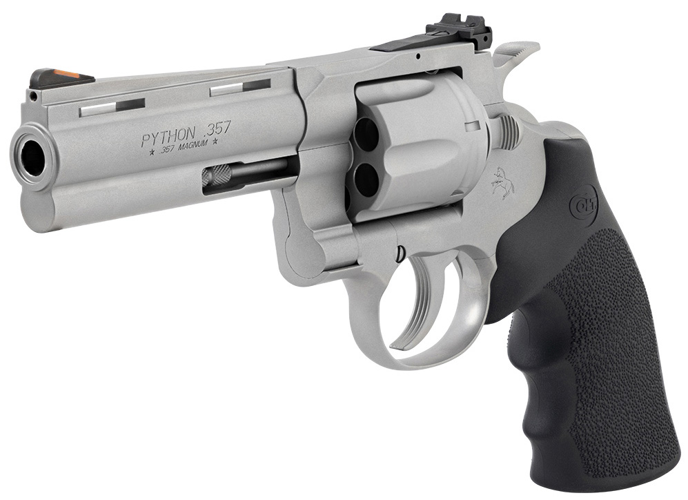 Colt Shooter's Model Python 357 Magnum 4.25 inch 6 Round Matte Stainless Hogue