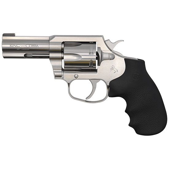 Colt King Cobra 357 Magnum 3 in 6 Rounds Brushed Stainless Hogue Grips