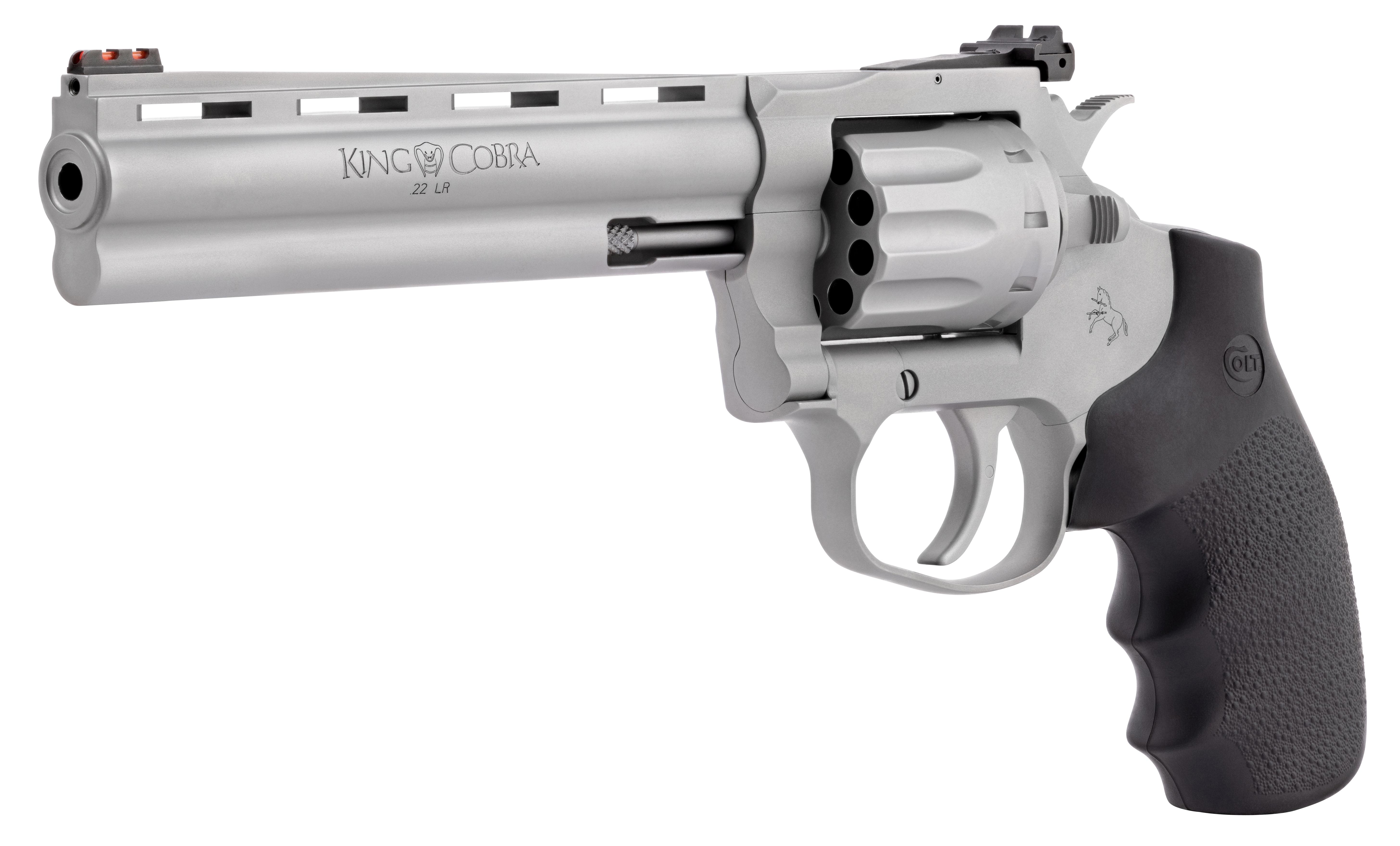Colt King Cobra 22 Long Rifle 6in 10rd Matte Stainless Hogue
