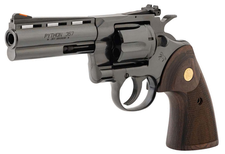 Colt Python 357 Magnum 4.25in 6 Rounds Polished Blued Walnut Grips