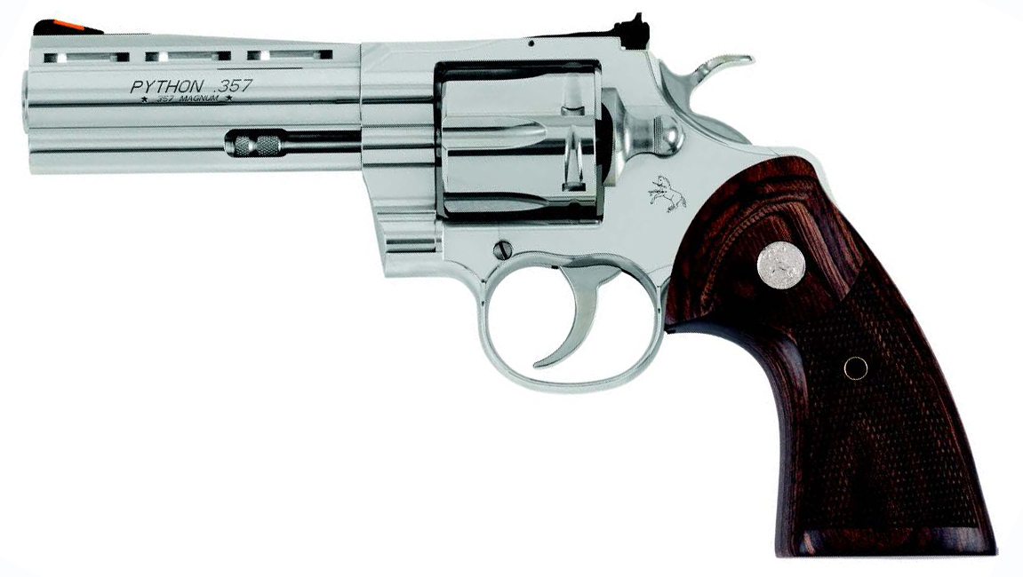 Colt Python 357 Magnum 5in 6-Round Stainless Semi-Bright Walnut Target Grip