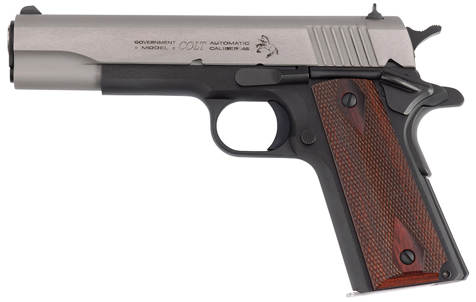Colt 1911C Government 45 ACP 5in Barrel 8+1 Two Tone Stainless Slide Blued Frame
