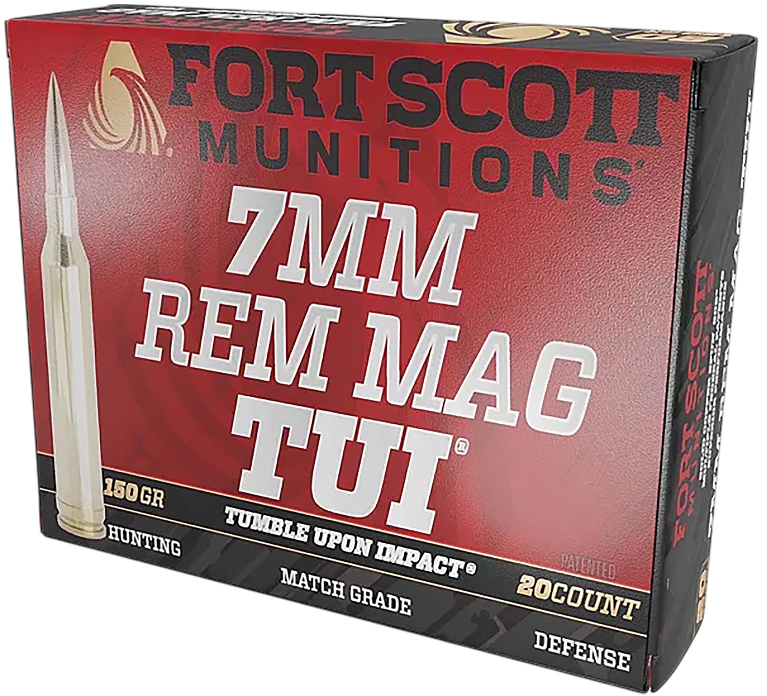 Fort Scott Munitions 7MMMAG-150-SCV2 Tumble Upon Impact (TUI)  7mm 150gr Solid Copper Spun 20 Per Box/10 Case