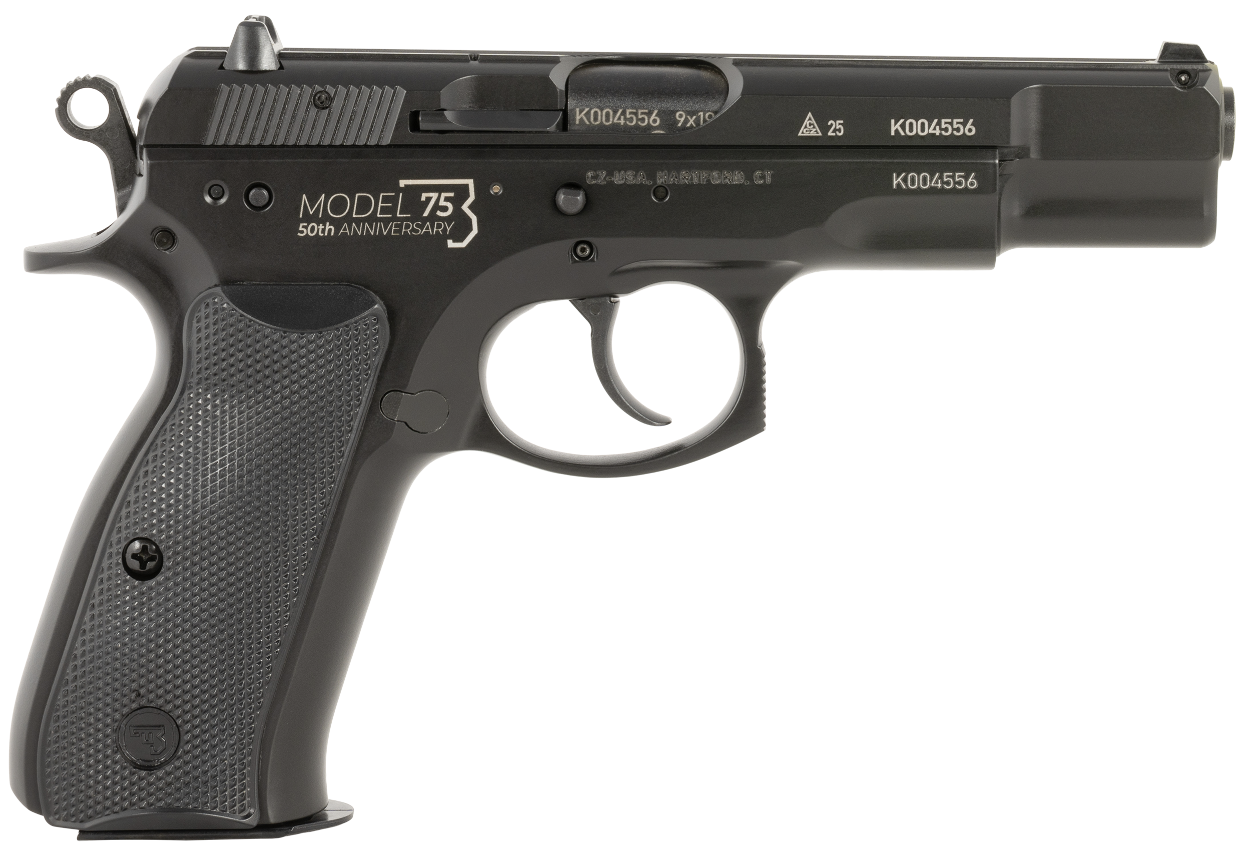 CZ 75 BD 50th Anniversary 9mm Luger 4.6" Barrel 10+1 Capacity Gray Polycoat Finish
