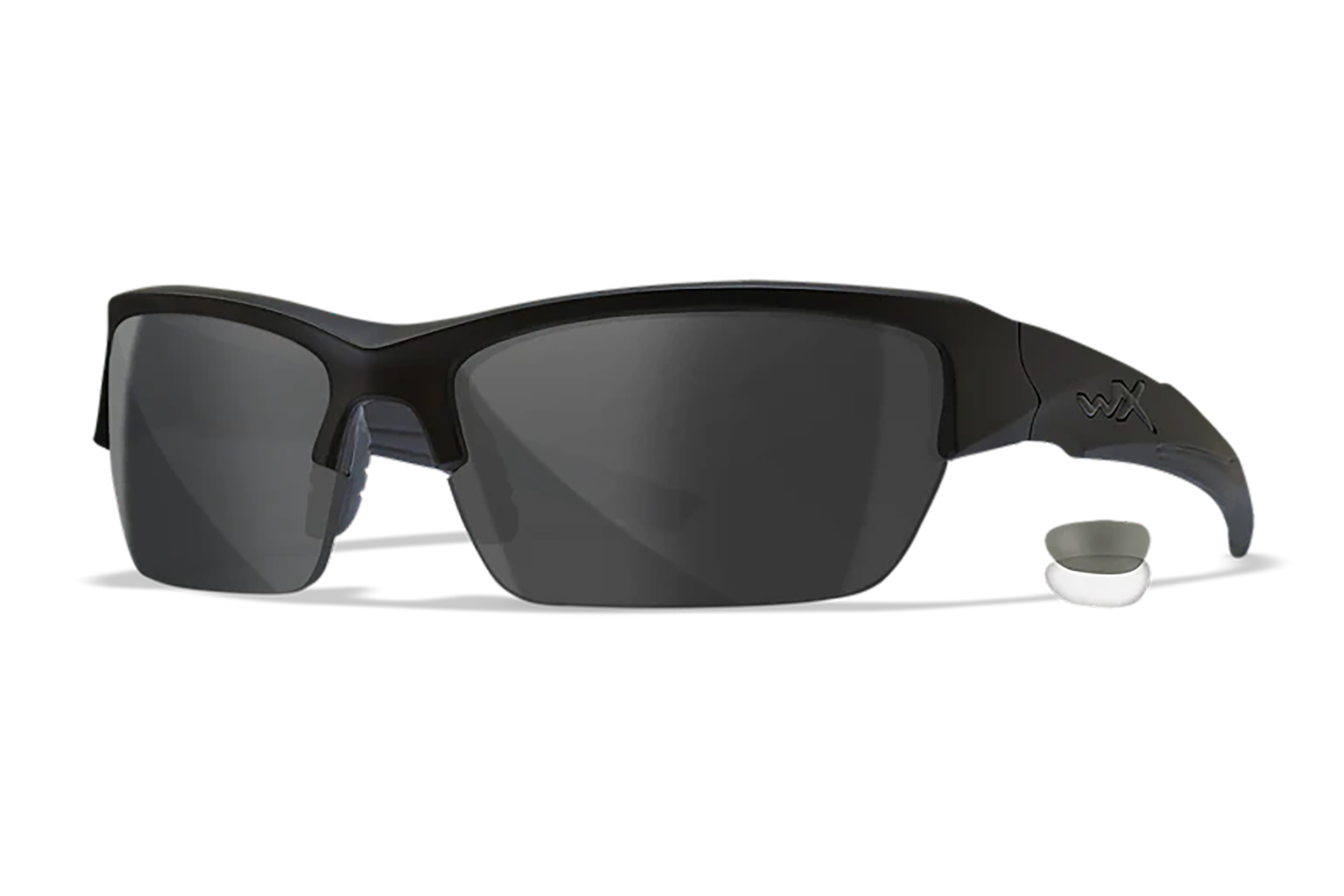 Wiley X CHVAL07 Valor  Medium Smoke Gray/Clear Lens Polycarbonate Matte Black Frame
