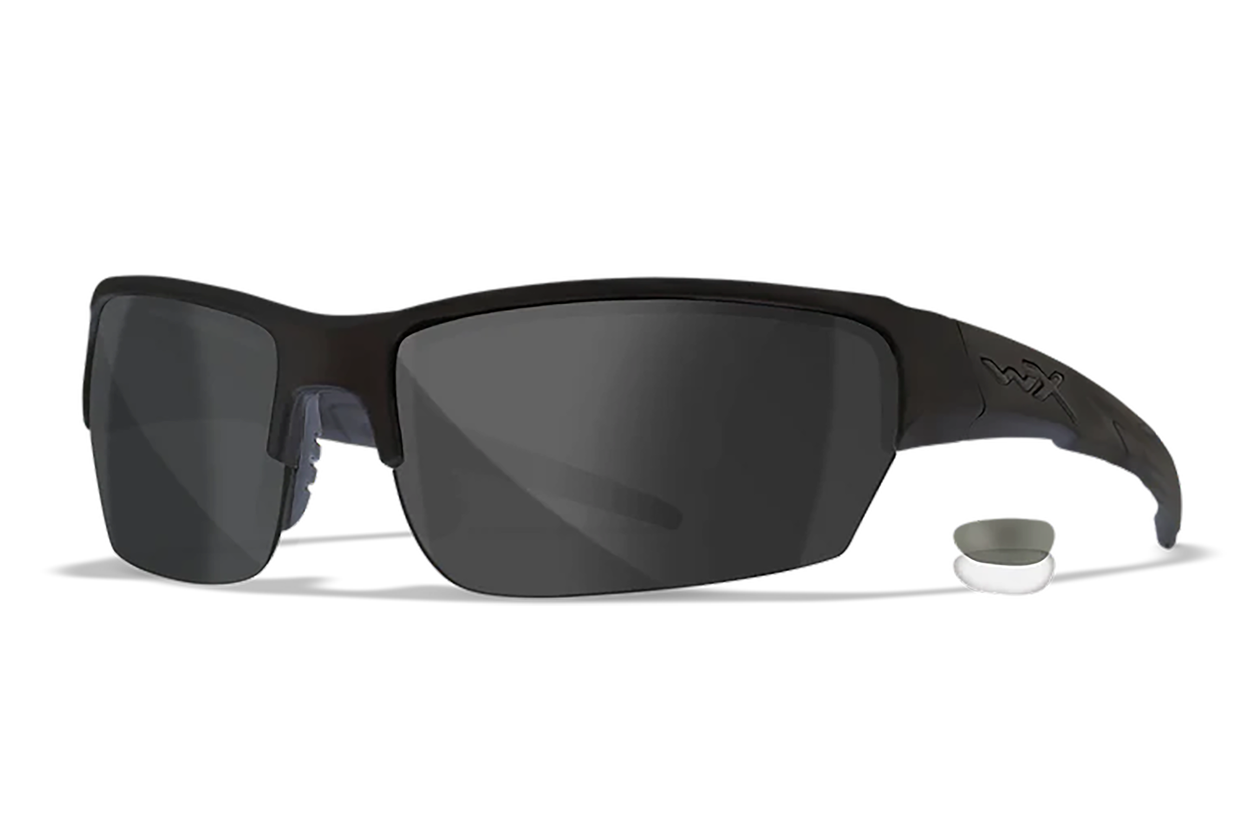 Wiley X CHSAI07 SAINT  S/M Smoke Gray/Clear Lens Polycarbonate Matte Black Frame