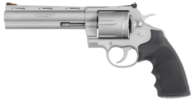 Colt Anaconda 44 Magnum 6in 6-Round Matte Stainless Steel Hogue Rubber Grip
