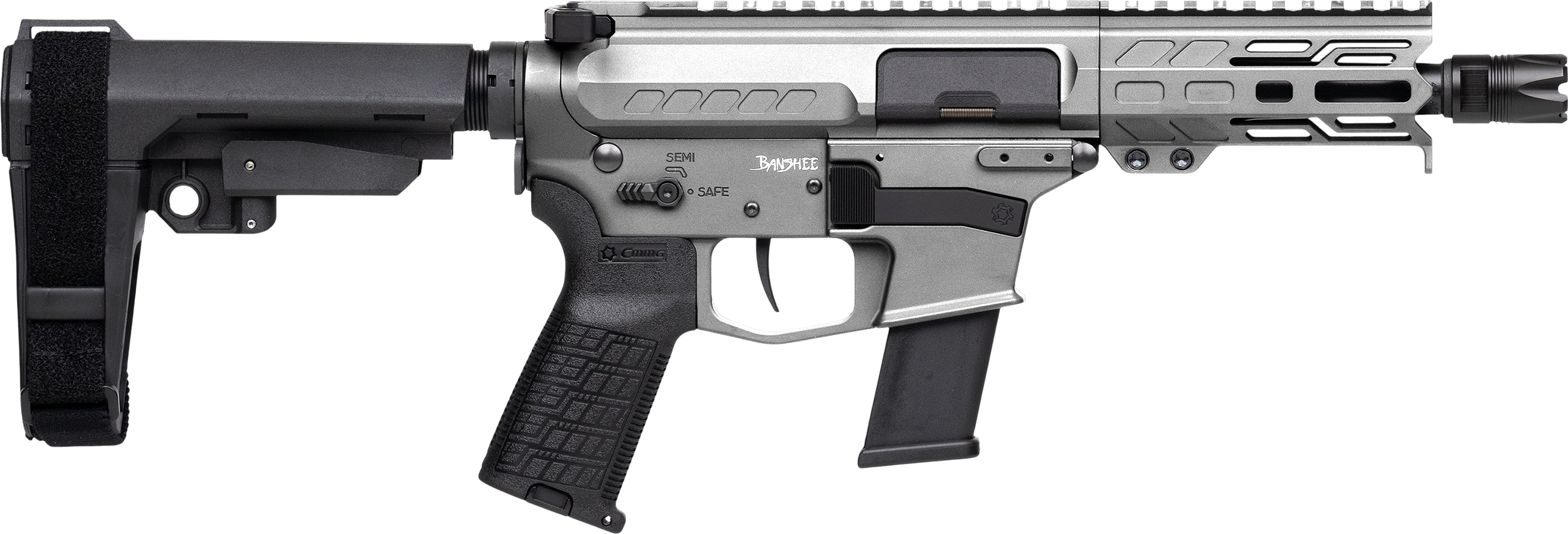 Cmmg Banshee Fe Mkg 45 Acp 5in 13 Round Titanium Cerakote Nitride Threaded MLOK