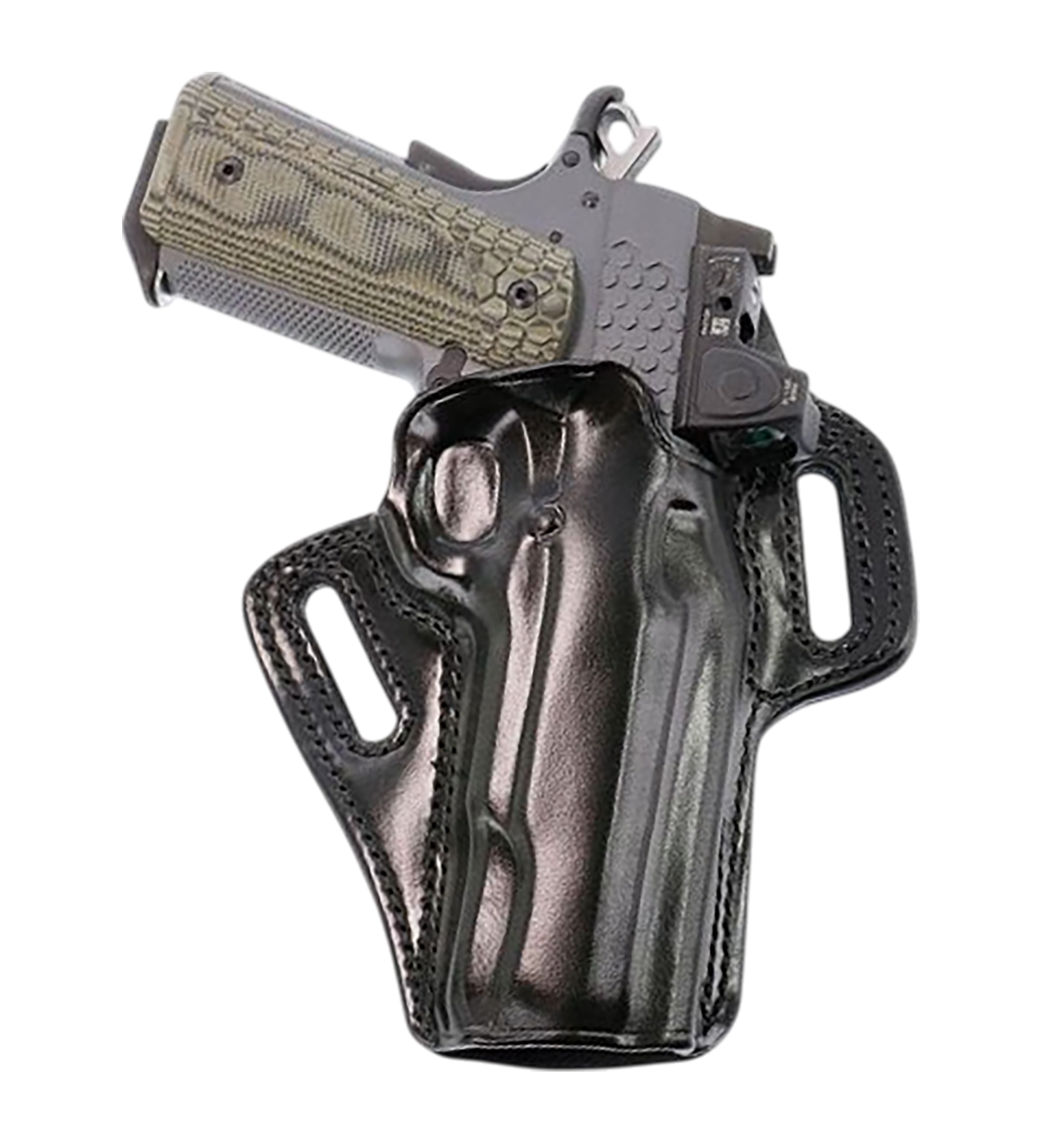 Galco APO212RB APO Strongside/Crossdraw OWB Black Steerhide Fits Kimber 1911 5" Right Hand