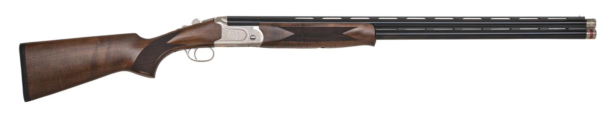 Mossberg Gold Reserve 12 Gauge 30" 2rd Polished Silver with Gold Inlay Receiver