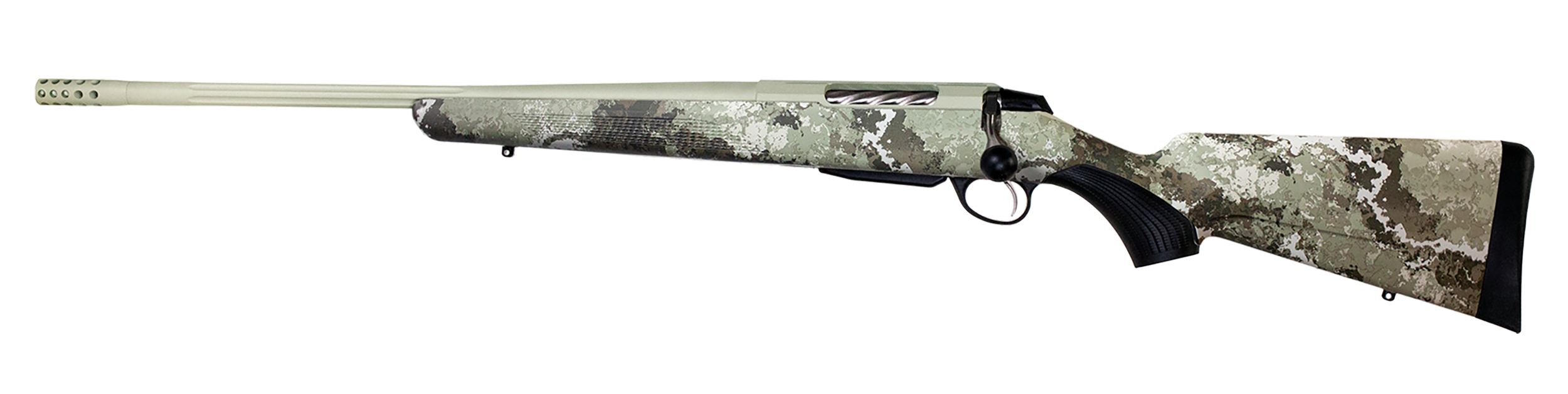 Tikka T3x Lite Veil 7mm PRC 24.4in 3+1 Desert Verde Cerakote Fluted Threaded Left Hand