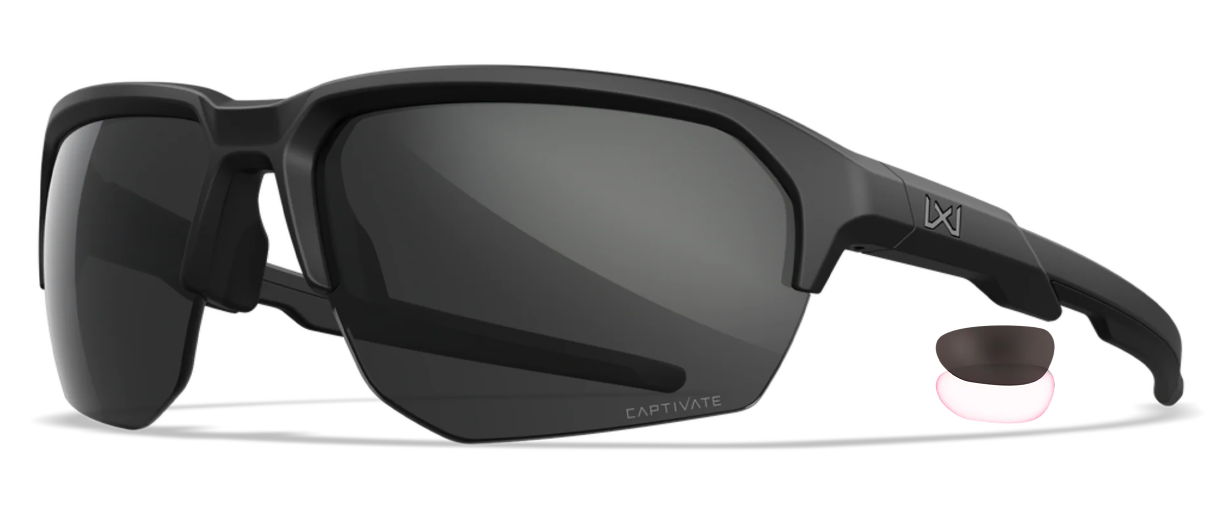 Wiley X CHJKL01 Jakl  M/L Grey/Clear Lens Matte Black Frame
