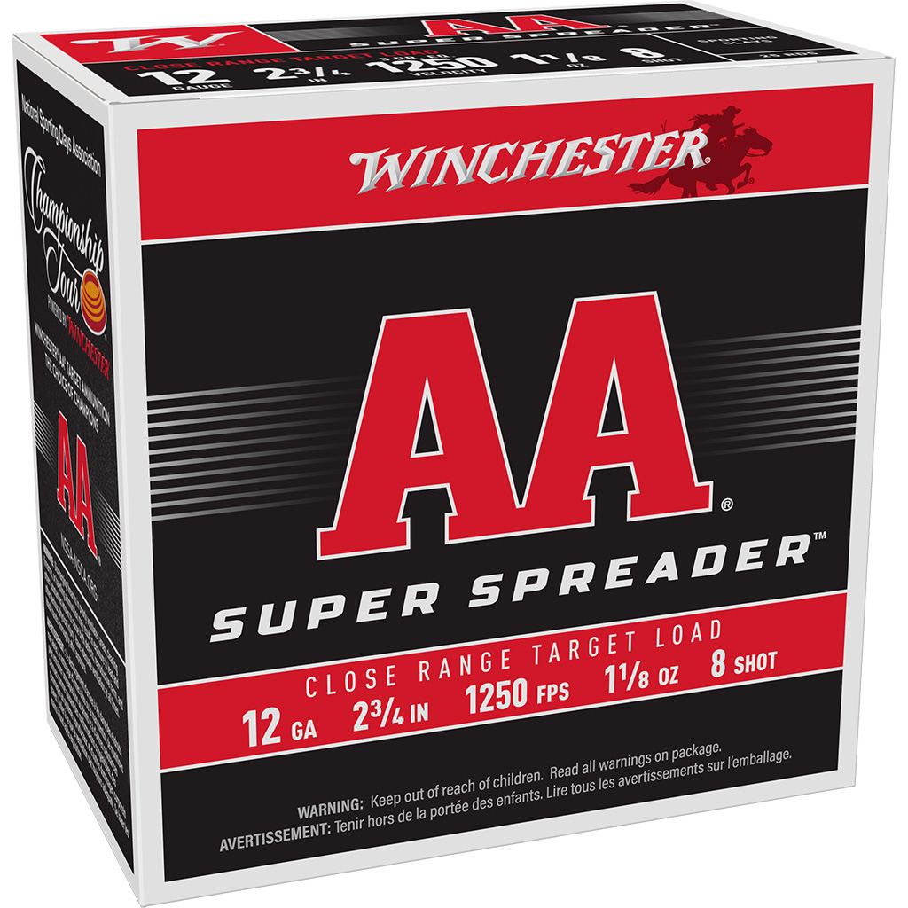 Winchester Aa Super Spreader Load 12 Gauge Shot 1 1/8 ounce 25 rounds