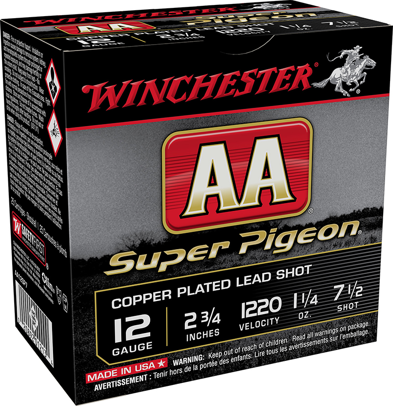Winchester Aa Super Pigeon 12 Gauge Shot 1 1/4 oz #7.5 25 Rounds