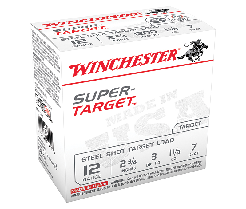 Winchester USA SupTrgt 12 Gauge Steel Shot 1-1/8 Ounce 25 Rounds