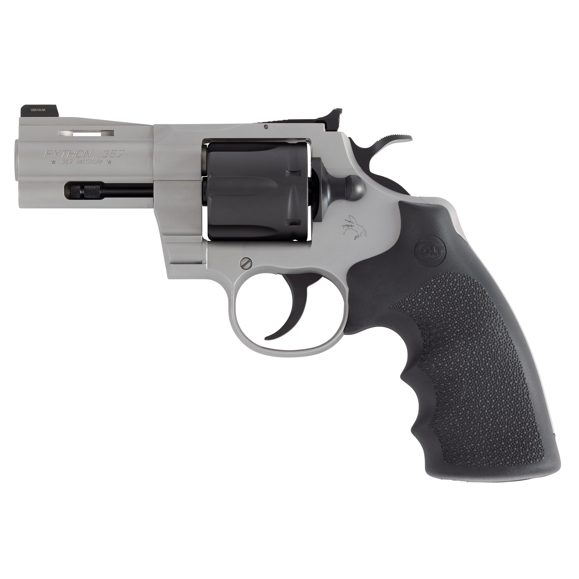 Colt Python 357 Magnum 3" 6 Rounds Stainless Matte Hogue Revolver
