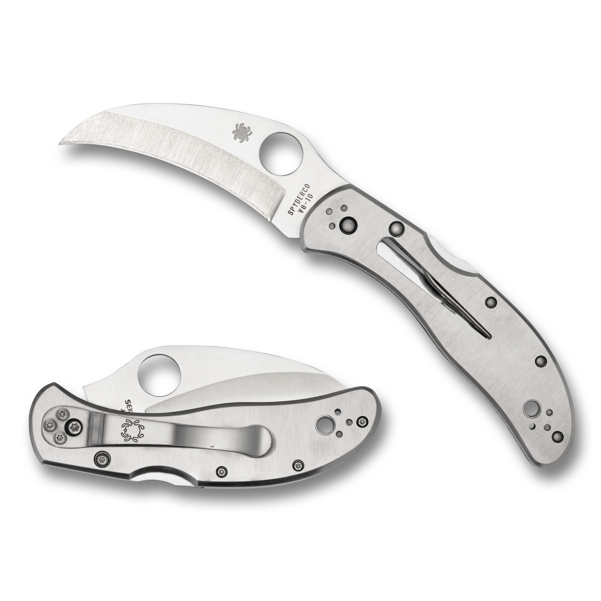 SPYDERCO HARPY CLIPIT SS 2.75" SILV