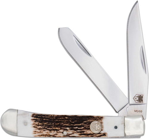 CobraTec Traditional Trapper Knife Folding Blade Stag