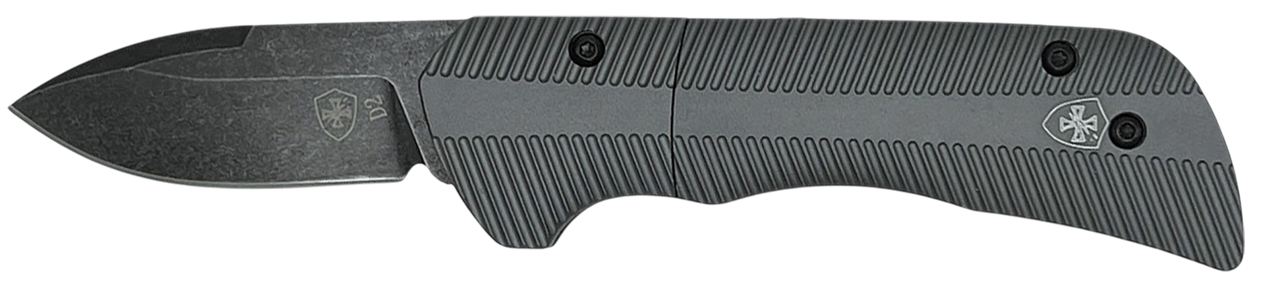 Templar Knife  Cali Auto Assist  1.90" Folding Drop Point Plain Cali D2 Steel Blade, 3.56" Gunmetal Anodized Aluminum Handle
