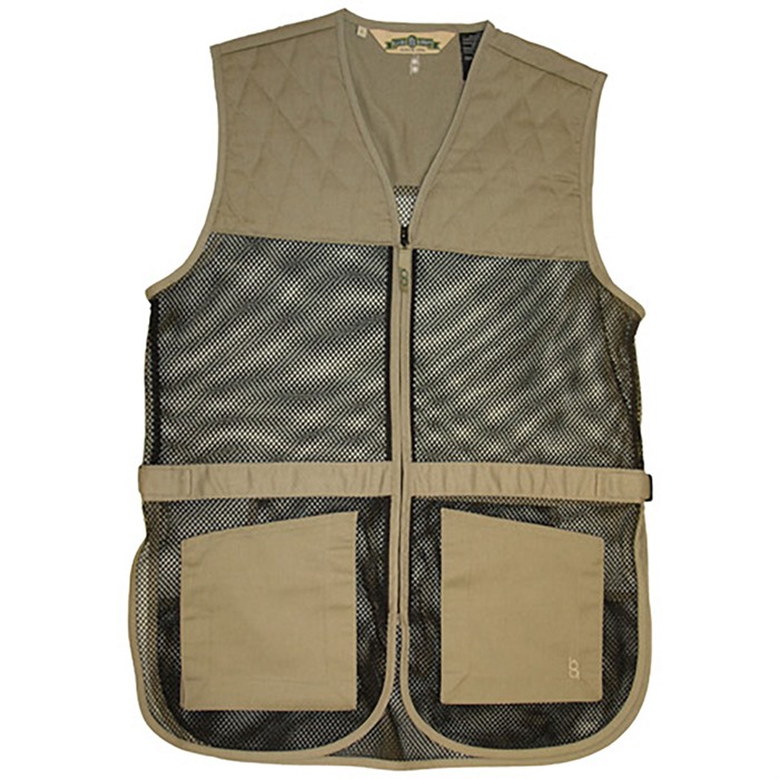 FULL MESH DUAL PAD SHOOTING VEST KHAKI L