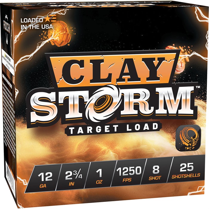 Fiocchi, Clay Storm, 12 Gauge, #8 Shot, 1 Ounce, 25 Rounds