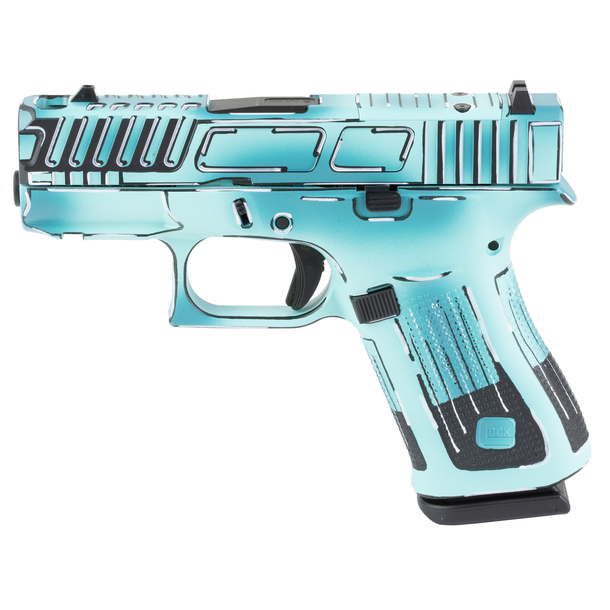 Glock 43X Comp 9mm Luger 3.41 inches 10 Rounds Cerakote Anime Blue