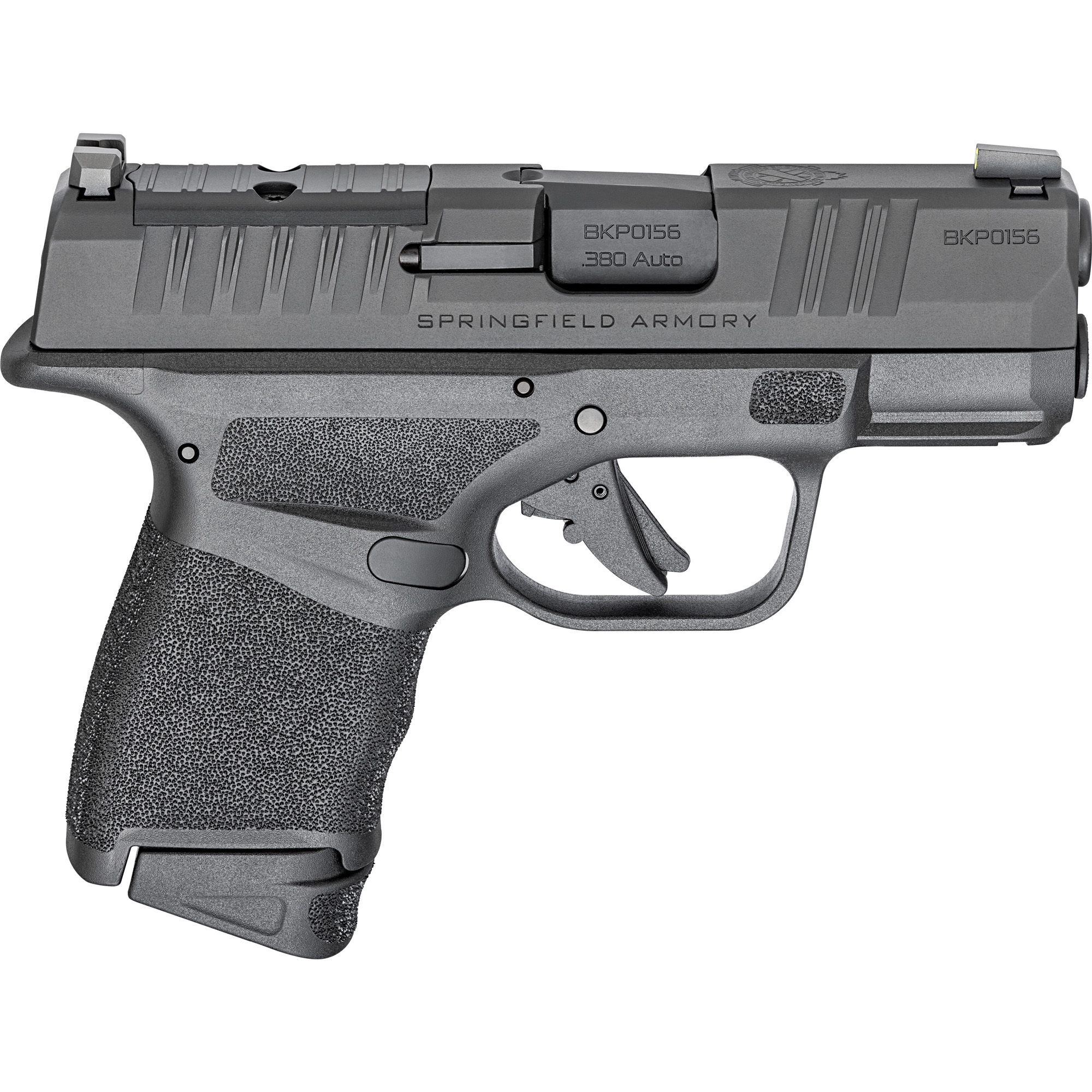 Springfield Armory HC931380BOSP Hellcat OSP Micro Compact 380 ACP 13+1 3" Black Melonite Steel Barrel & Optic Ready/Serrated Slide, Black Polymer Frame w/Accessory Rail, Adaptive Texture Grip