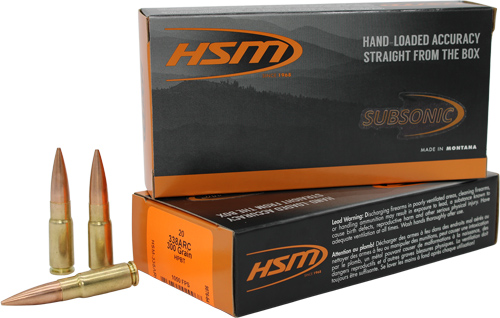 Hsm Subsonic 338 Arc Hollow Point Boat Tail 300 Grain 20 Rounds
