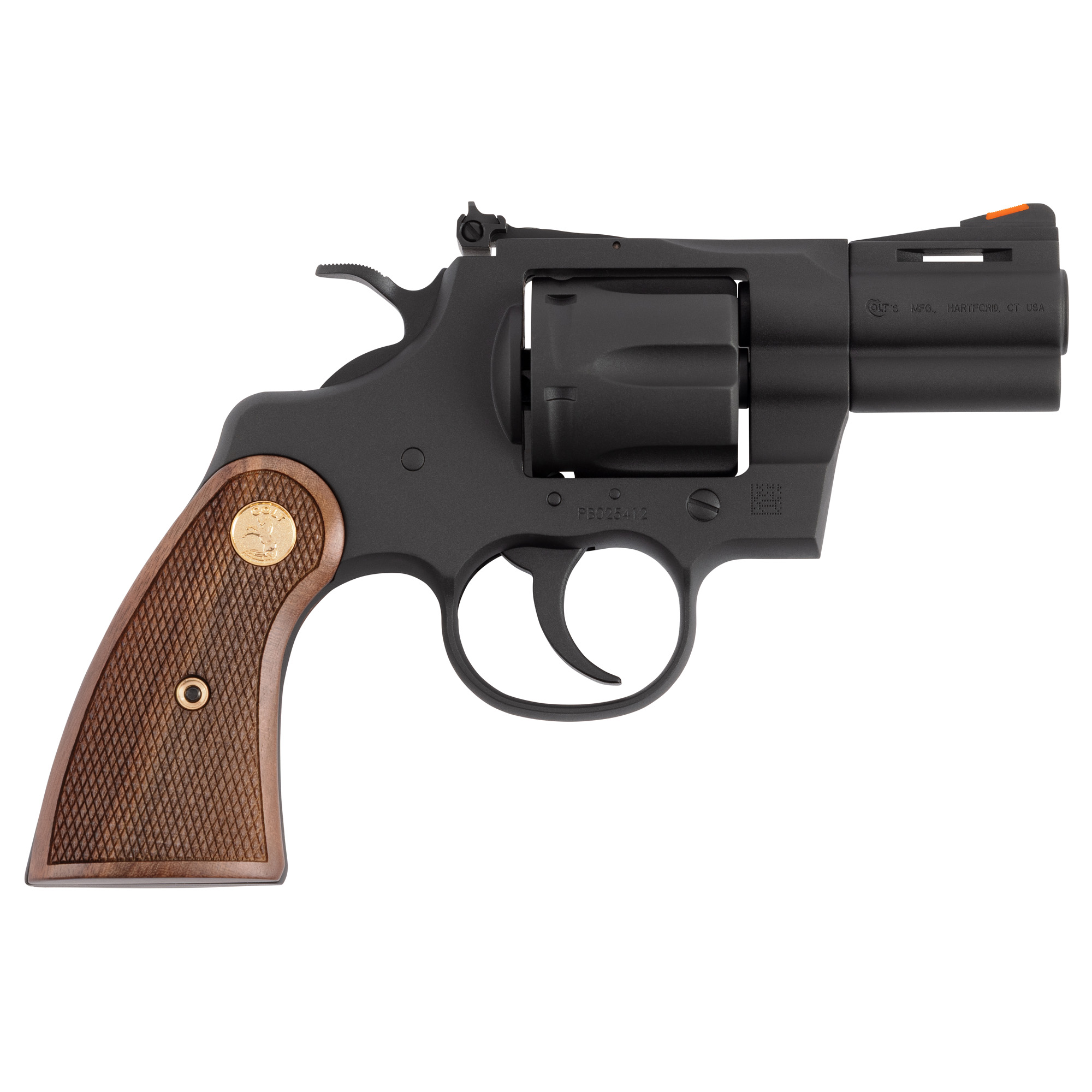 Colt Python Revolver 357 Mag 2.5 in. Matte Blue Walnut Grip 6rd.