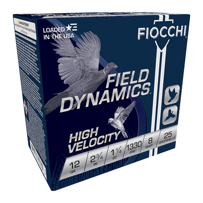 Fiocchi Upland Game 12 GA 2-3/4" 1-1/4oz #8 Shot 250ct Case