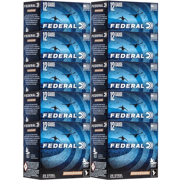 Federal Speed-Shok 12 GA 3" 1-1/4oz #2 Steel Shot 250ct Case