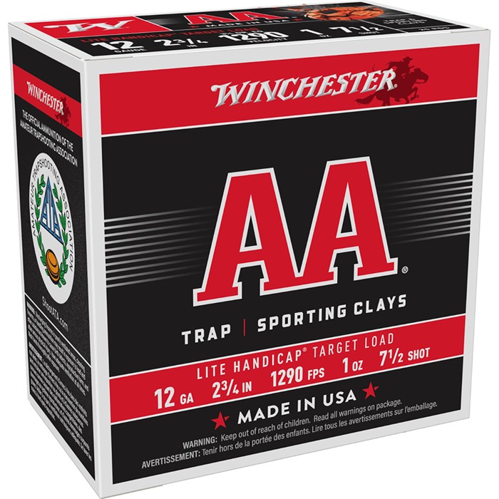 Winchester AA Lite Handicap 12 GA 2.75" 1oz #7.5 Shot 250ct Case