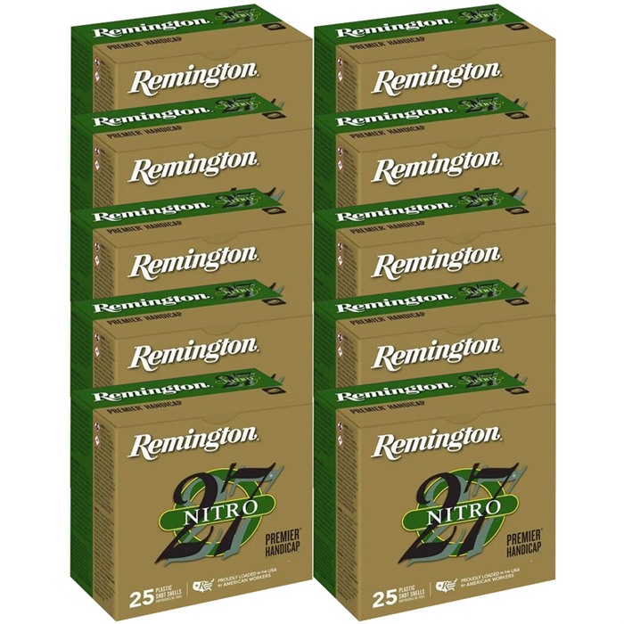 Remington Premier Nitro 27 Handicap 12 Gauge 2-3/4" 1-1/8oz #8 Shot 250ct