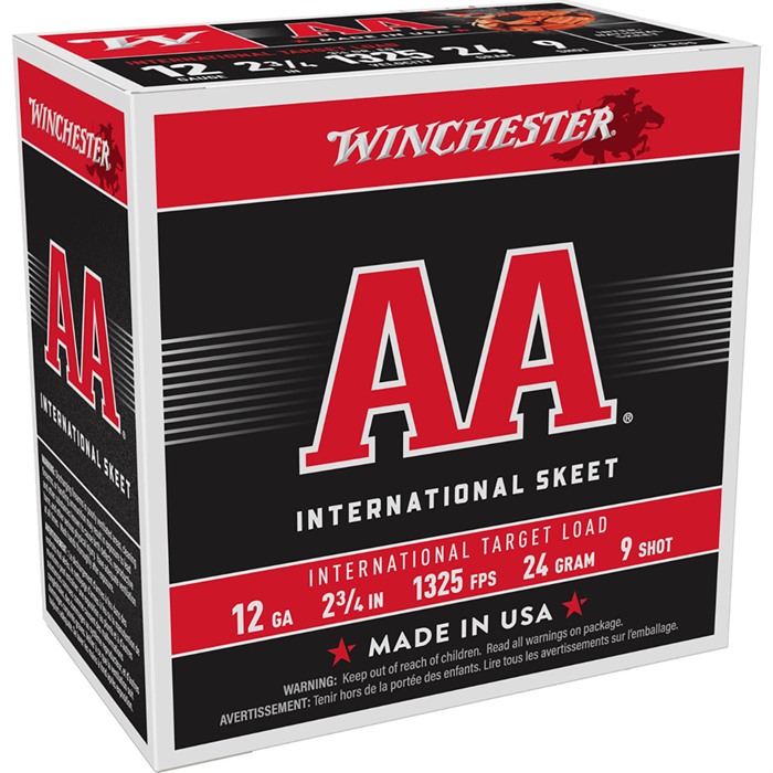 Winchester AA International 12 Gauge 2-3/4" 7/8oz #9 Shot 250ct