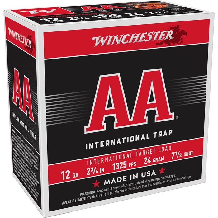 Winchester AA International 12 Gauge 2-3/4" 7/8oz #7.5 Shot 250ct