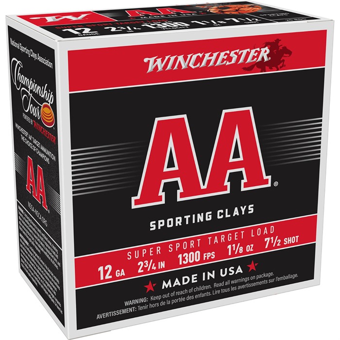Winchester AA Super Sport 12 Gauge 2-3/4" 1-1/8oz #7.5 Shot 250ct