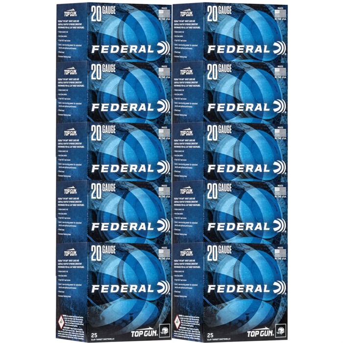 Federal Top Gun 20 GA 2-3/4" 7/8oz #9 Shot 250ct Case