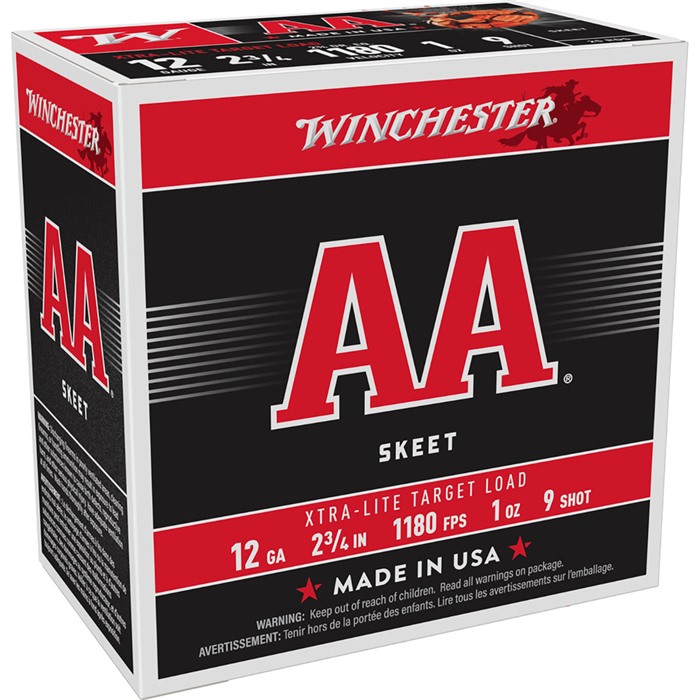 Winchester AA Xtra-Lite 12 Gauge 2-3/4" 1oz #9 Shot 250ct