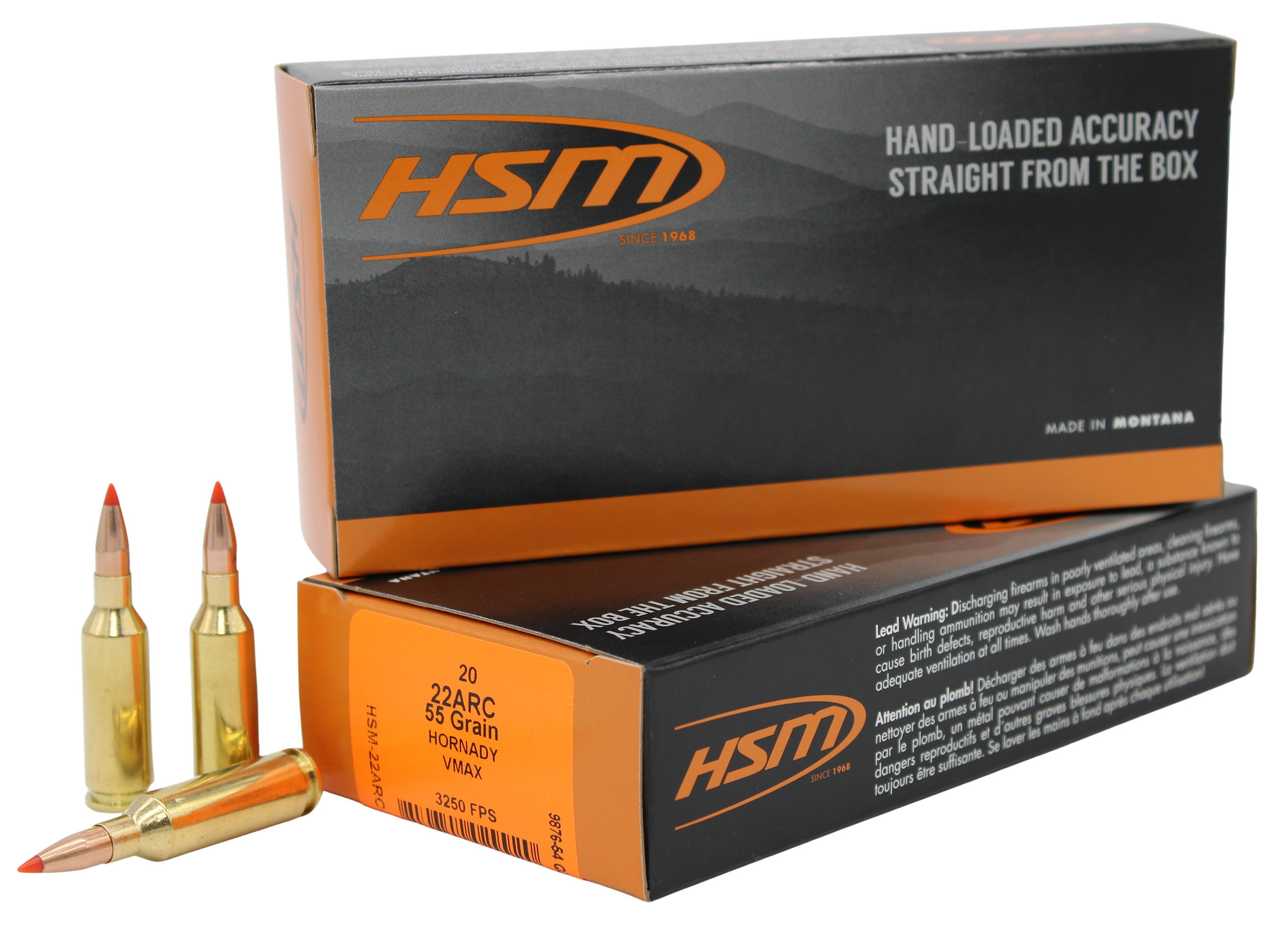 HSM Varmint 22 Arc VMax 55 Grain 20 Rounds
